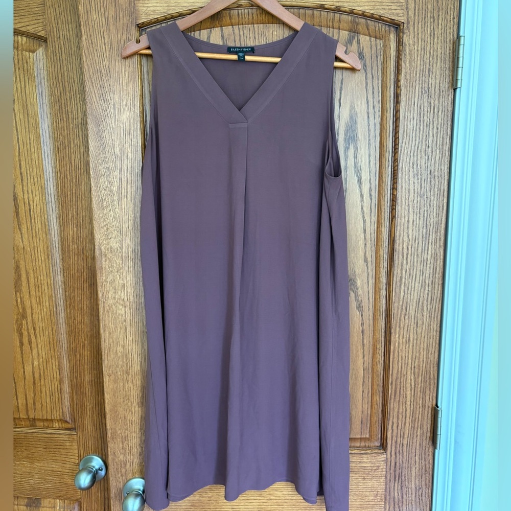 Eileen Fisher Purple Silk Dress Size L